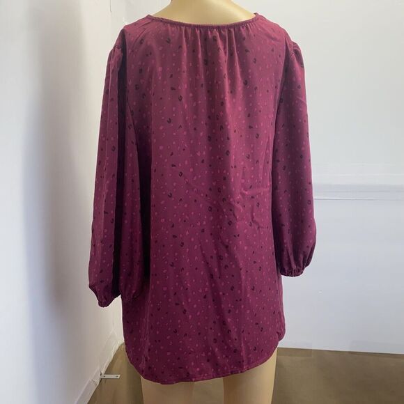 Ingrid & Isabel Maternity‎ 3/4 Sleeve Ruffle Waist Woven Top Size XS - Picture 12 of 16